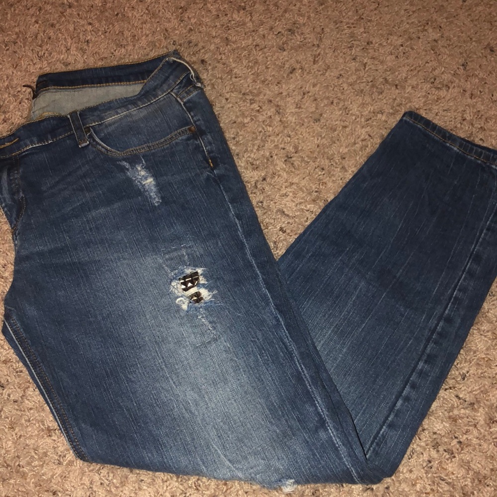 Studded Patchwork Denim - image 1